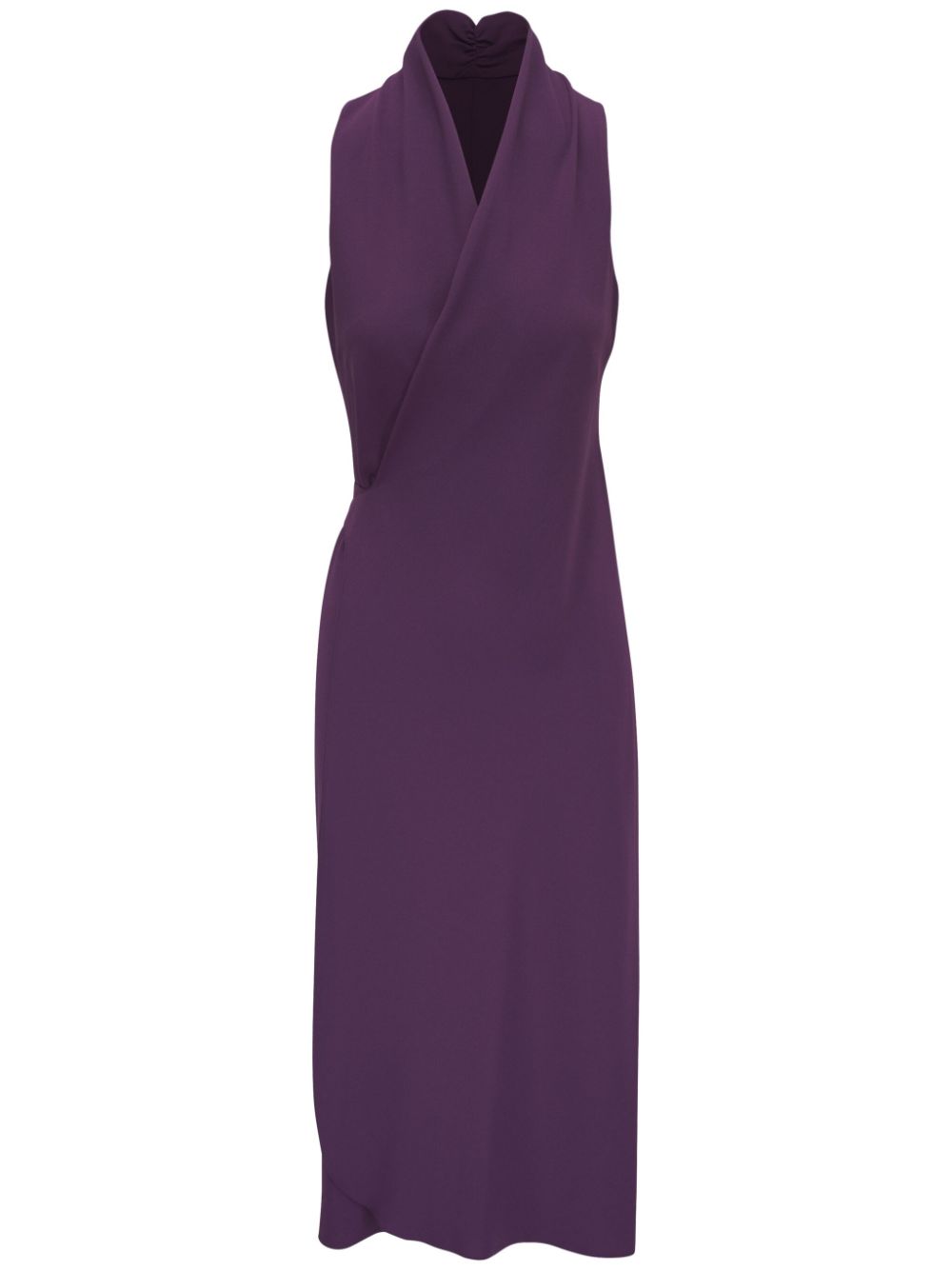 Wrap-around midi dress - Purple