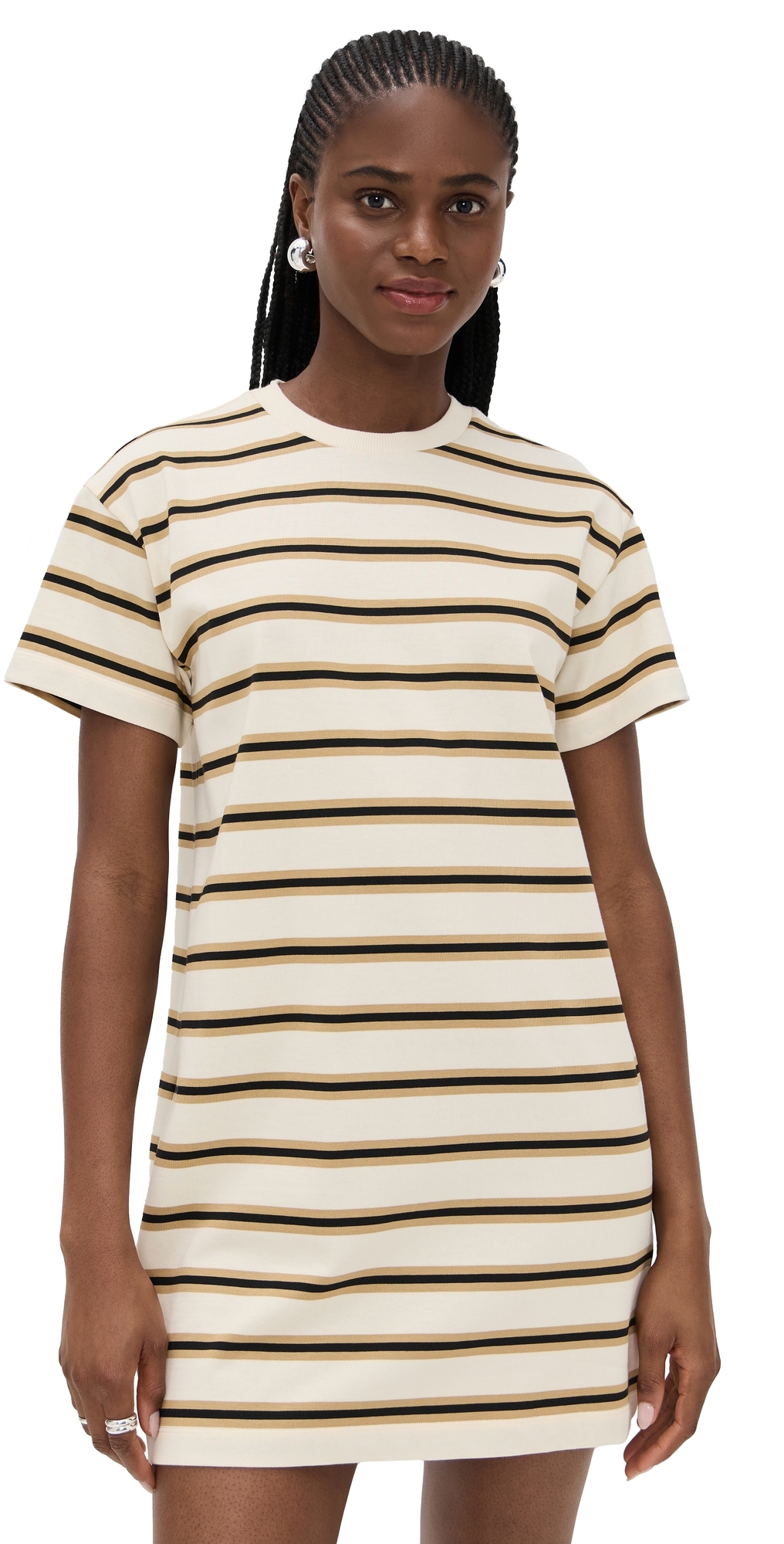 Dory Dress Ivory/Khaki/Black