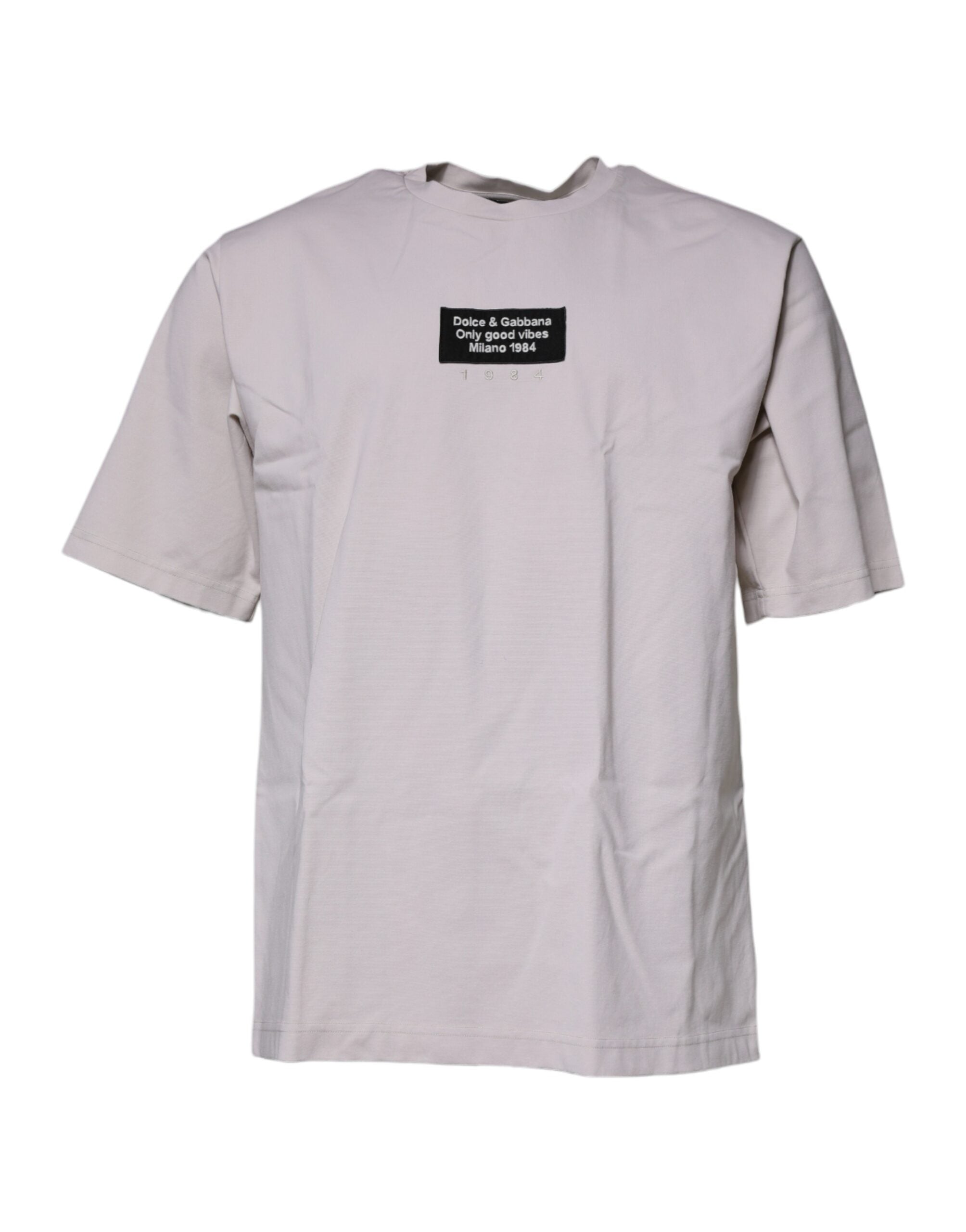 Logo-Appliqué T-Shirt — Beige