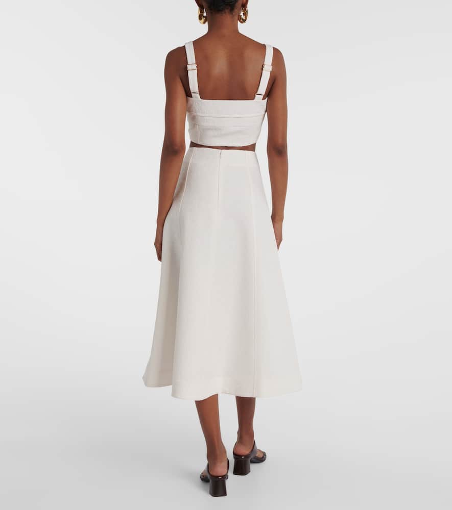 Faxon jacquard crop top