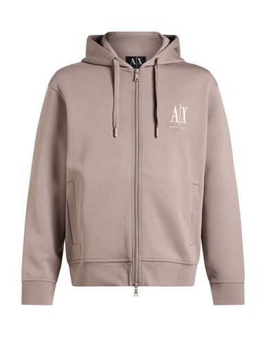 Man Sweatshirt Taupe Size S Cotton, Polyester, Elastane