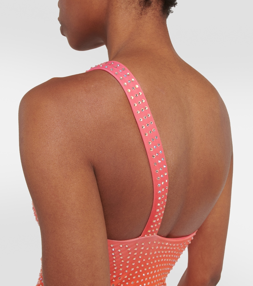 Self-Portrait Crystal-embellished swimsuit