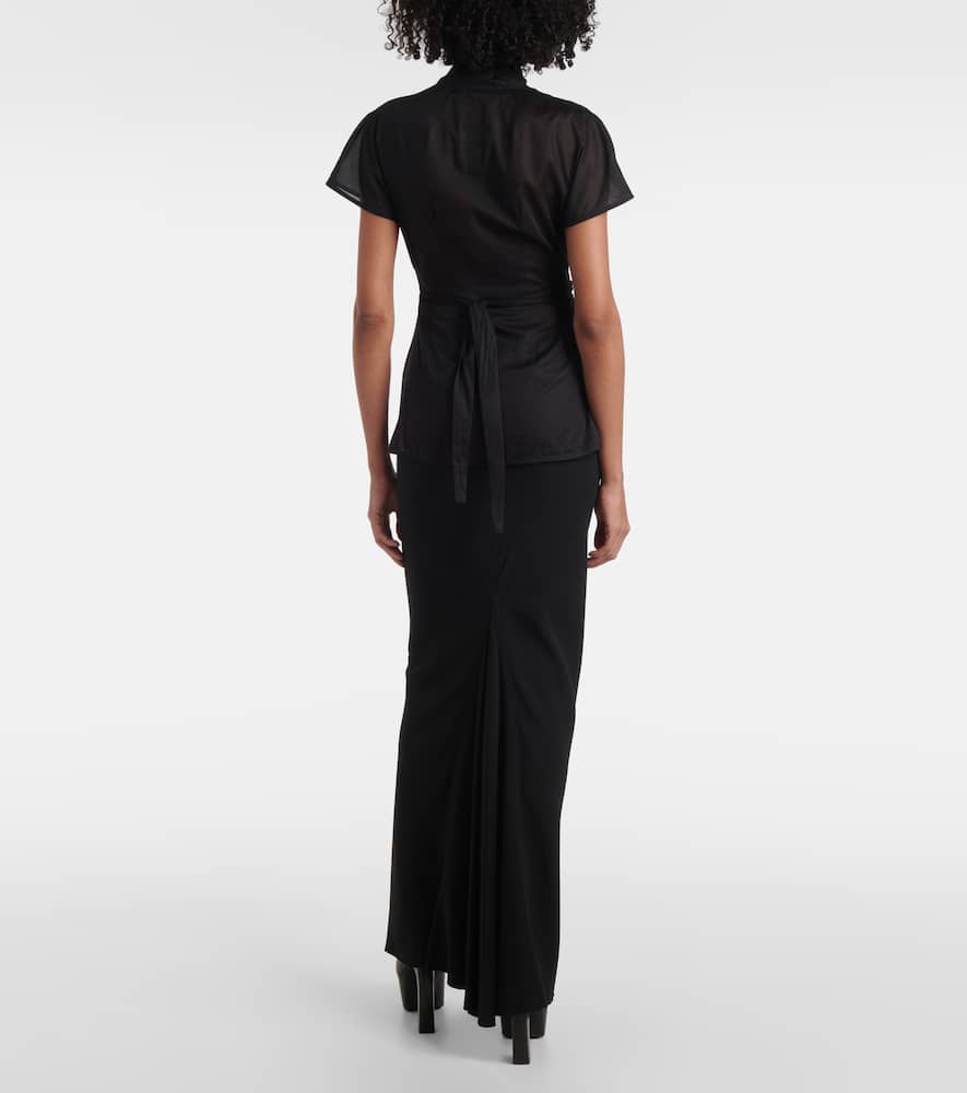 Rick Owens Laura cotton wrap top