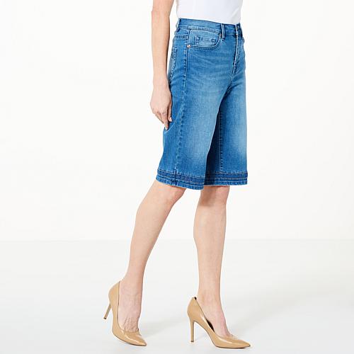 New Classic Stretch Crochet Insert Bermuda Shorts - Blue