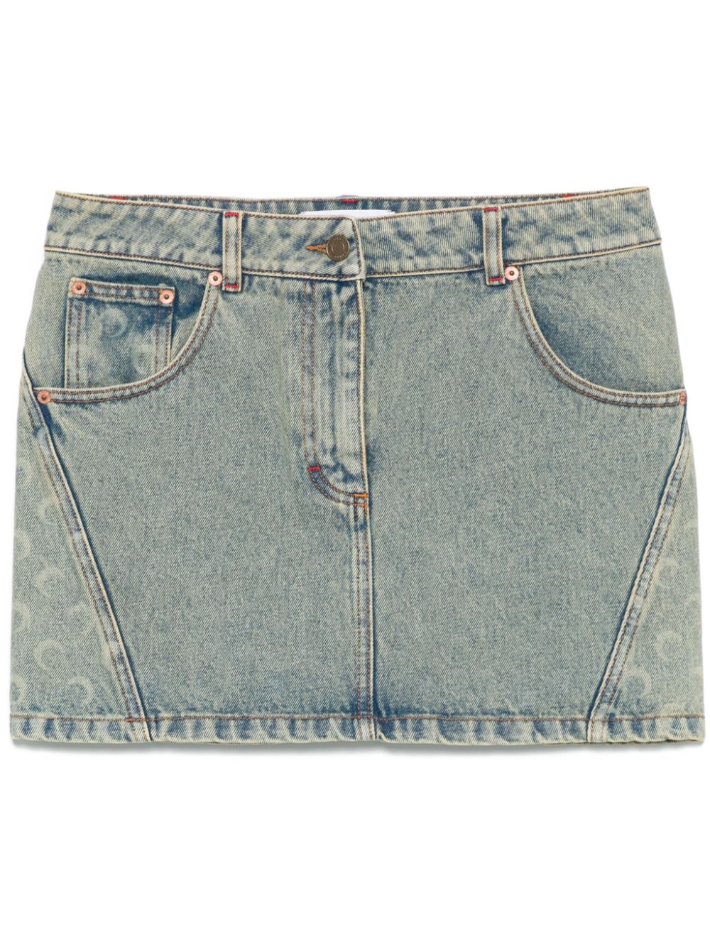 Moon Laser denim mini skirt - Blue
