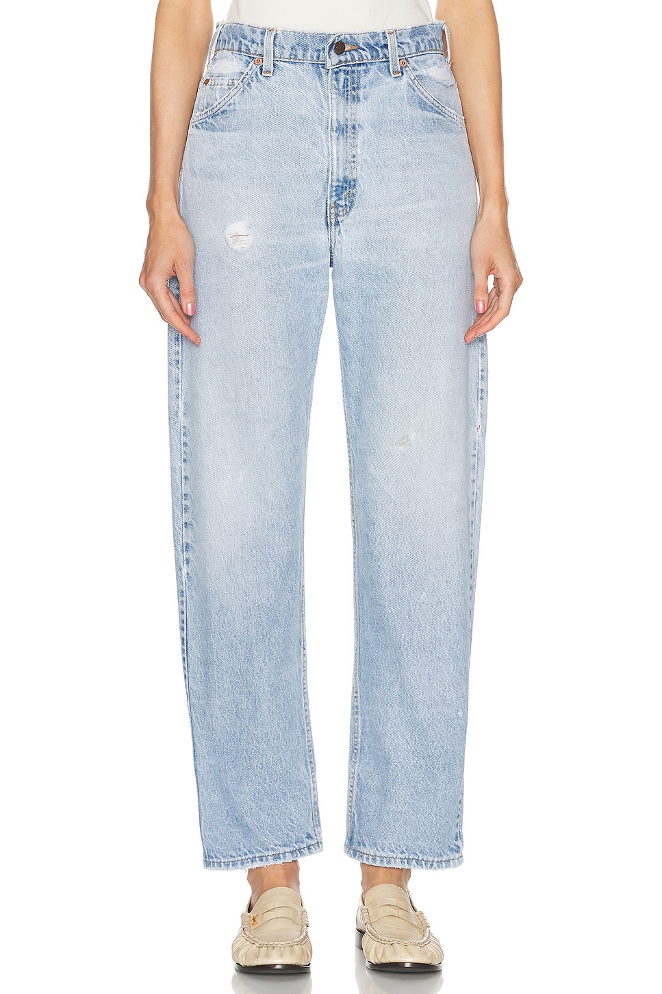 Aligrace Vintage Classic Relaxed Straight Jeans in Medium Dark - Denim-Light. 29 also , 25, 26, 27, 28, 30, 31