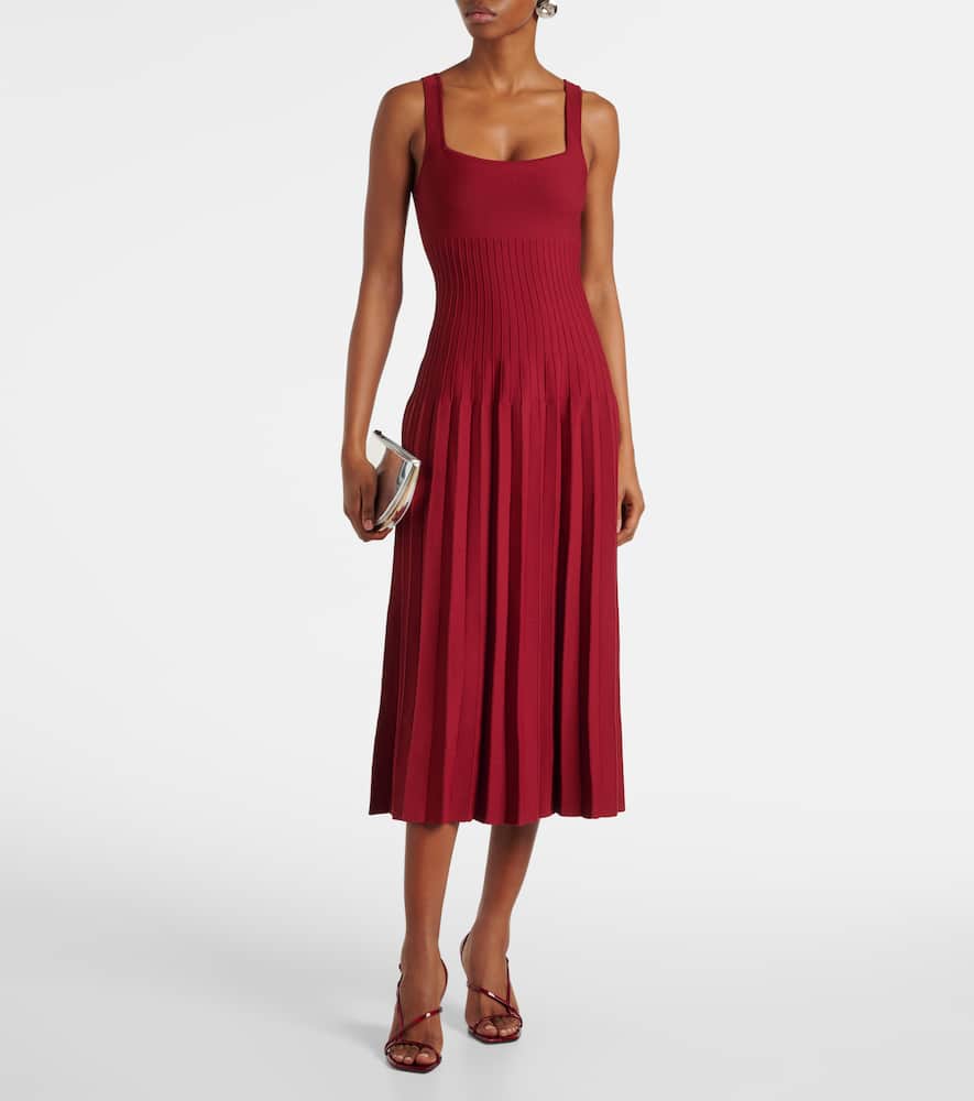 Beaton chiffon-trimmed velvet maxi dress
