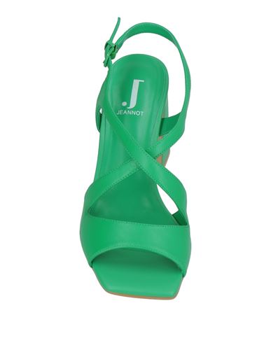 Woman Sandals Green Size 8 Leather