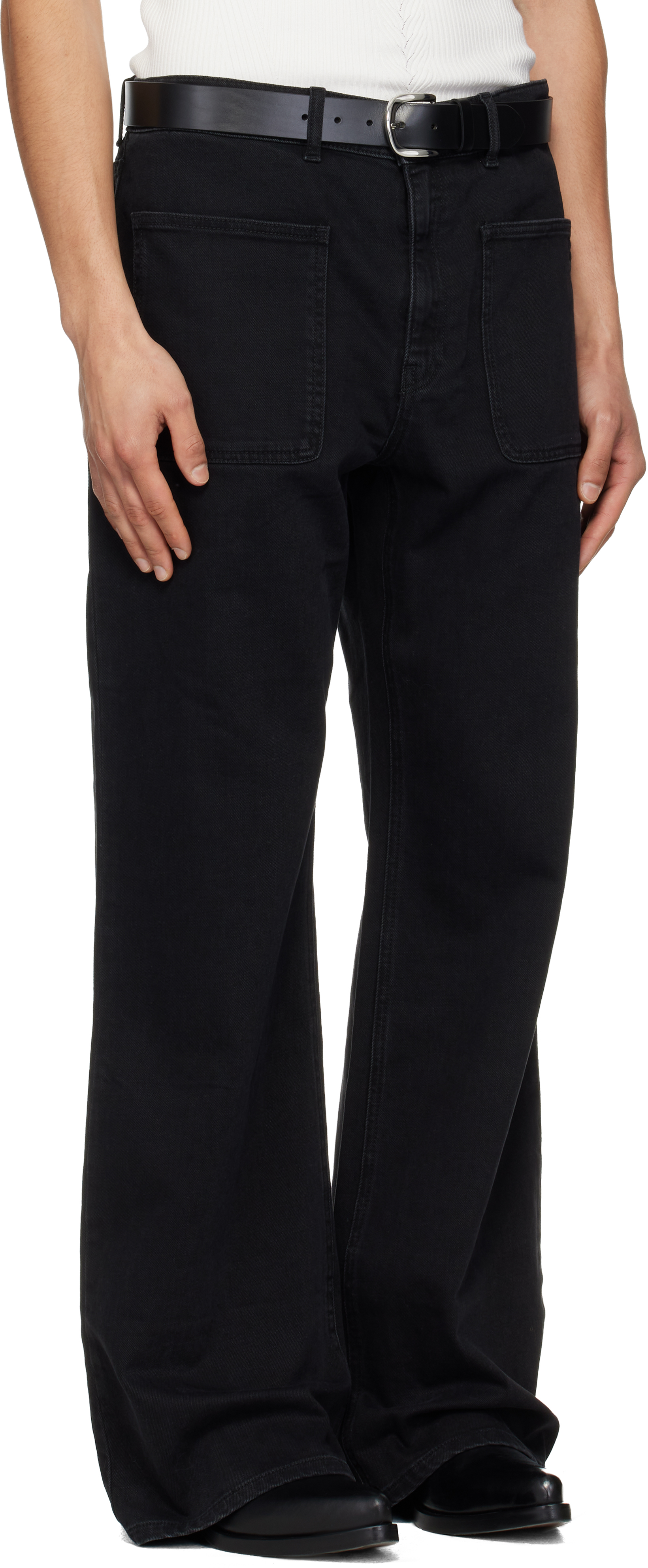 Black 2-Pocket Baggy Jeans