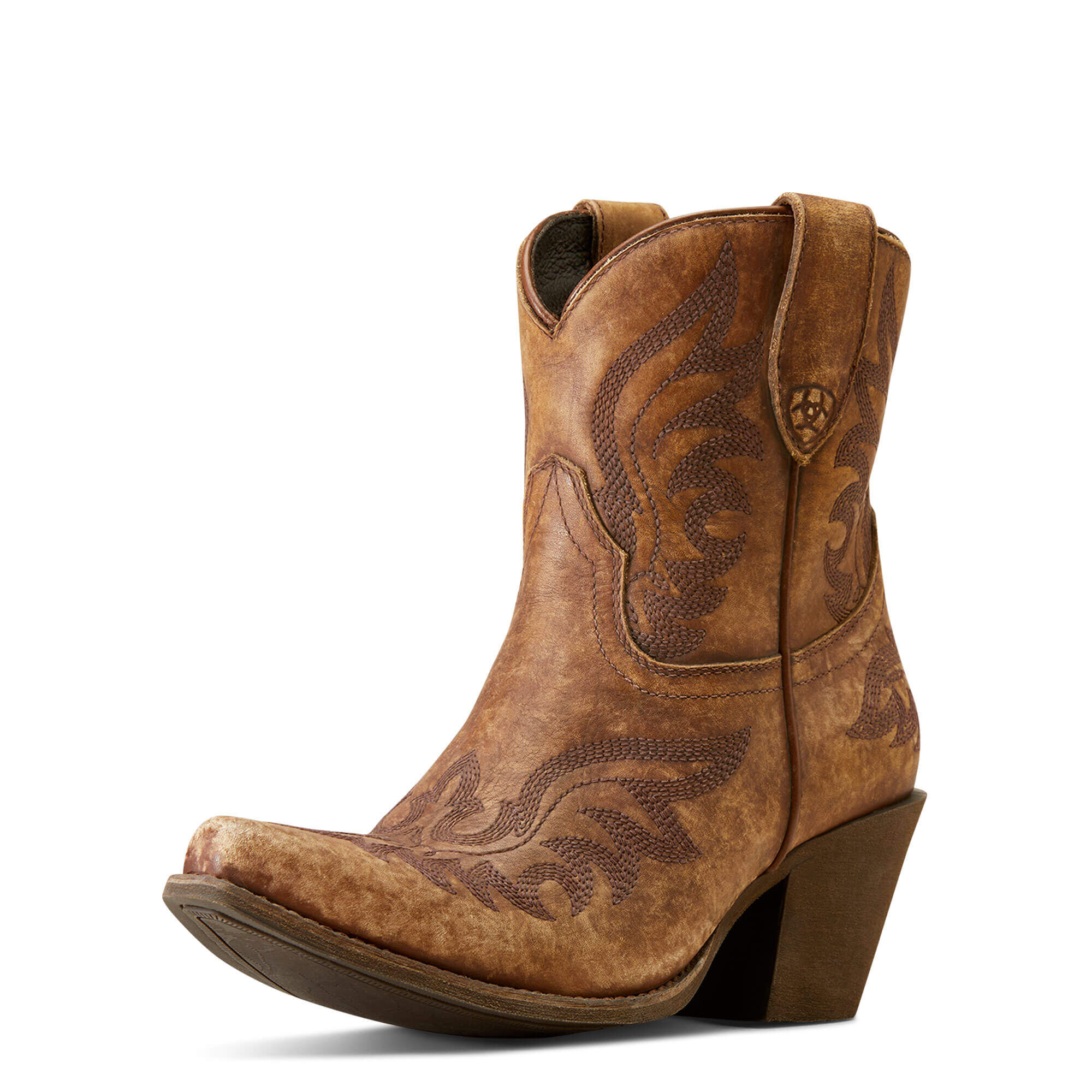 Women's Chandler X Toe Western Boots in Naturally Distressed Brown, B Medium Width, Size 3, by