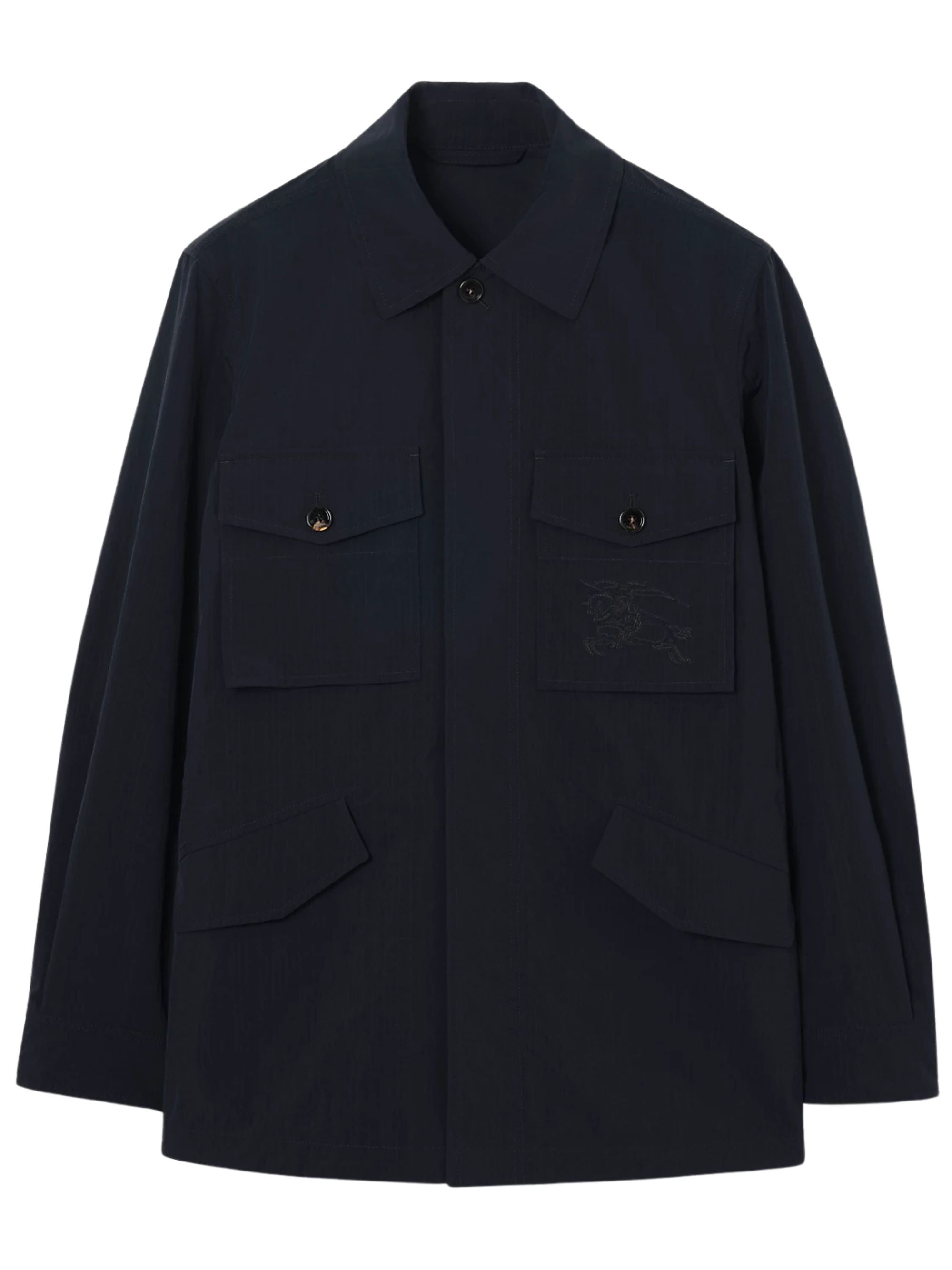Stylish Men's Jacket with Stitched Pockets and Hidden Buttons