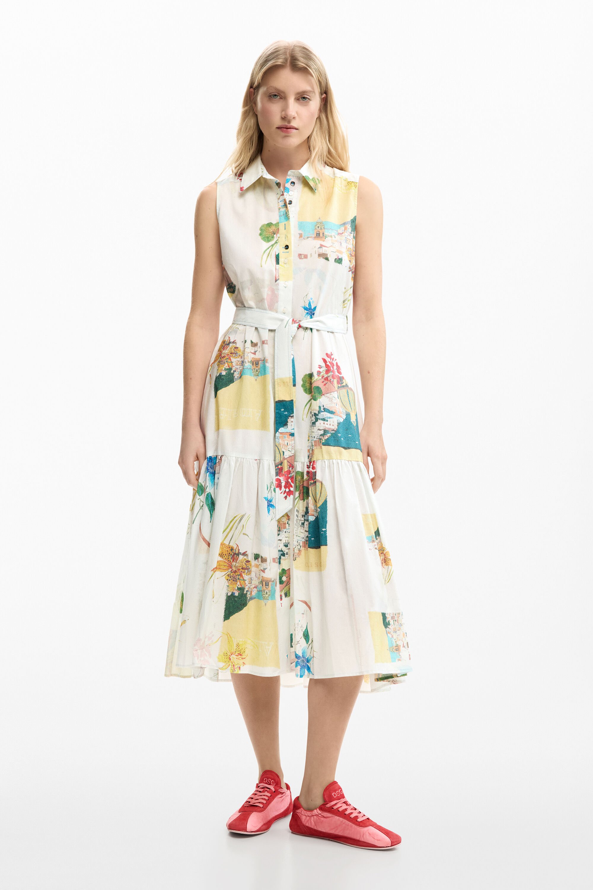 Shirt dress postcard