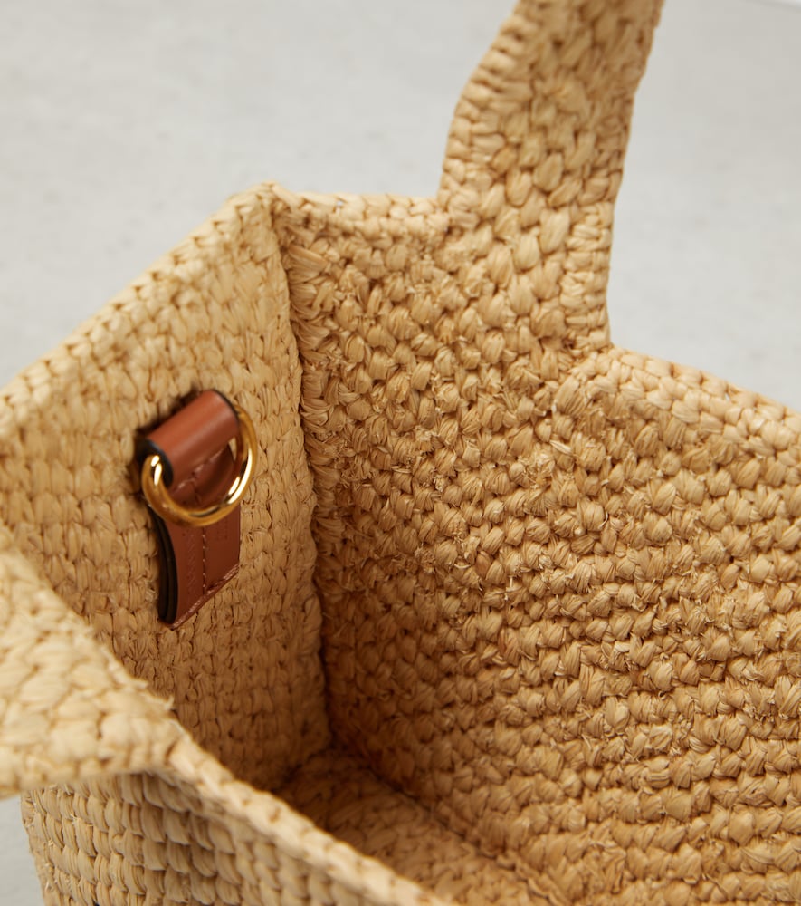 Loewe Paula's Ibiza logo raffia tote bag