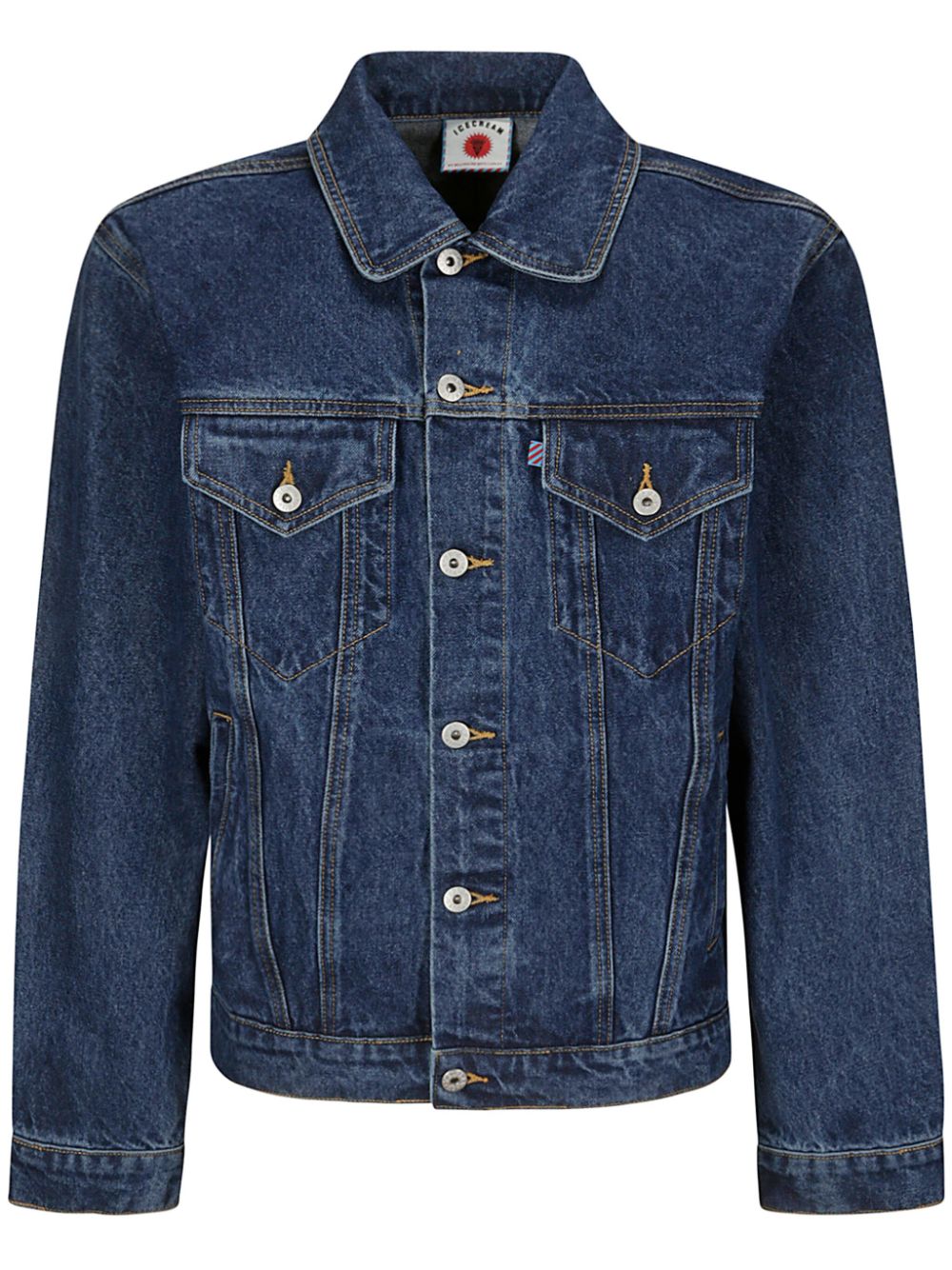 Running Dog-print denim jacket - Blue