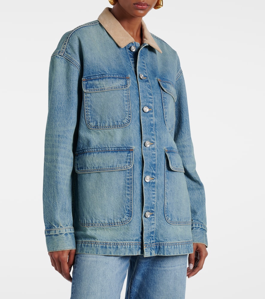 Hayden corduroy-trimmed denim jacket