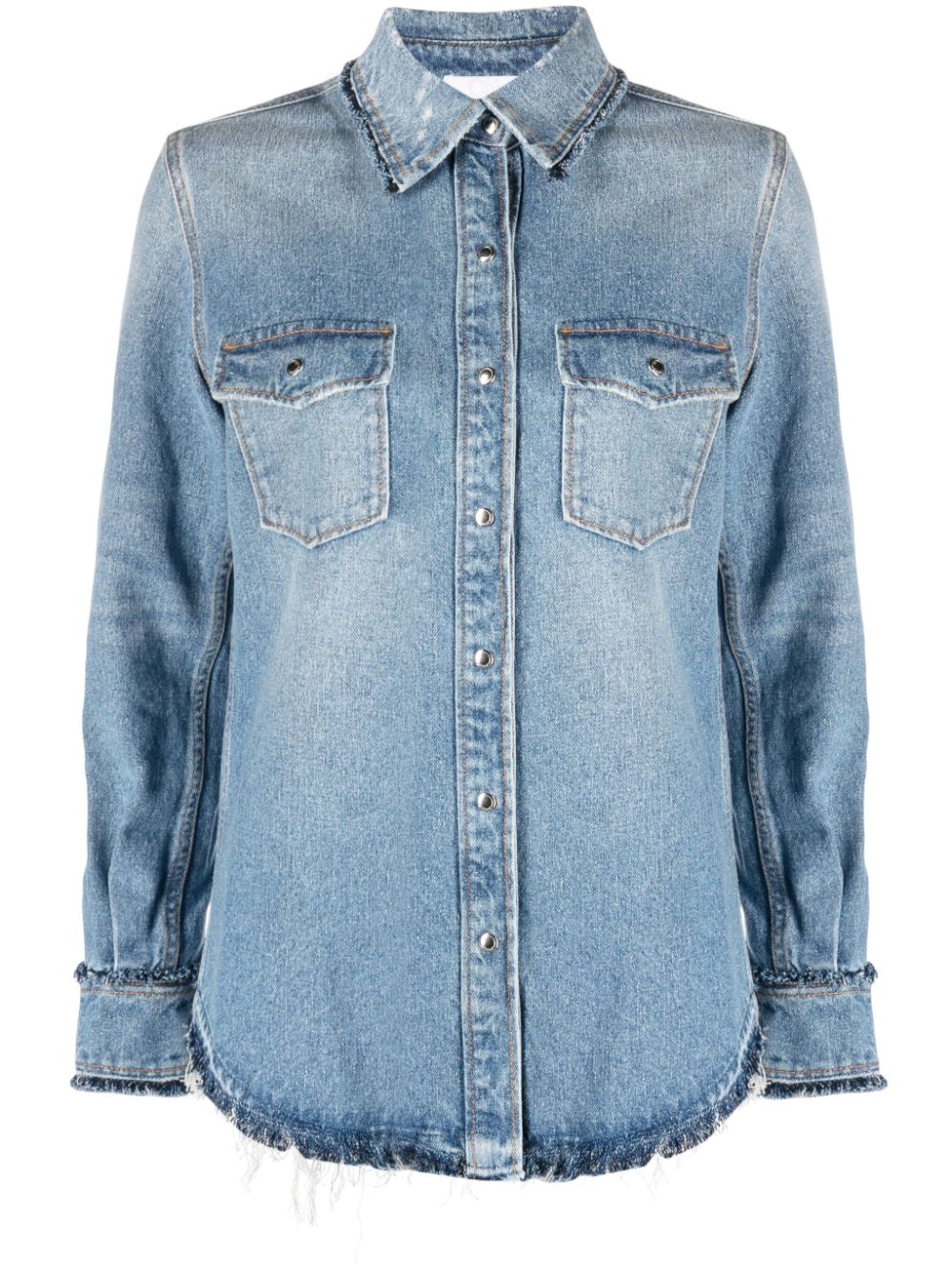 Frayed denim shirt - Blue