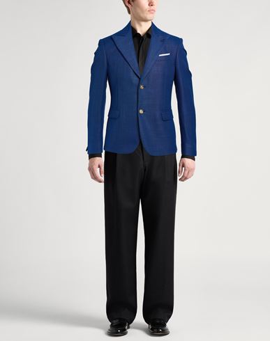Man Blazer Bright blue Size 36 Polyester, Viscose, Elastane