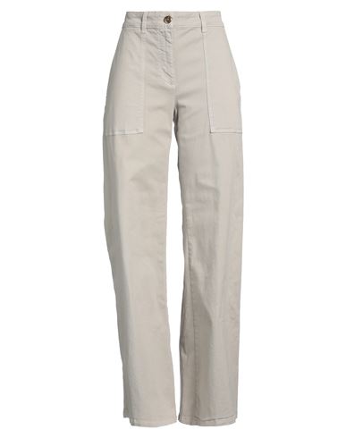 Woman Pants Taupe Size 26 Cotton, Elastane