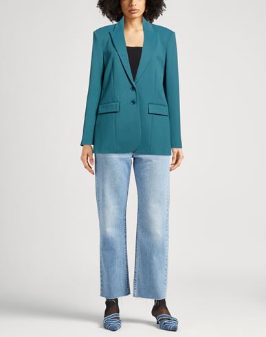Woman Blazer Green Size 6 Viscose, Polyamide, Elastane