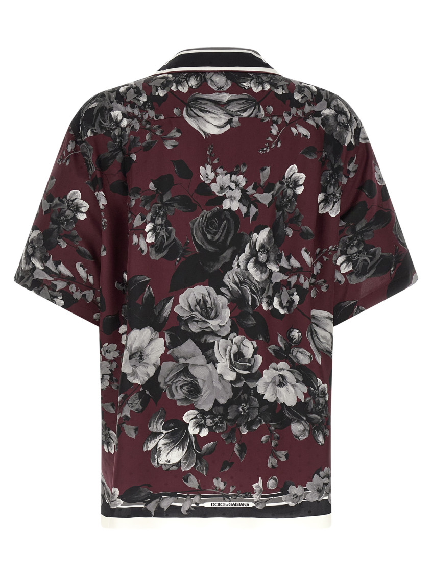 Bouquet Fiori Shirt And Blouse Bordeaux
