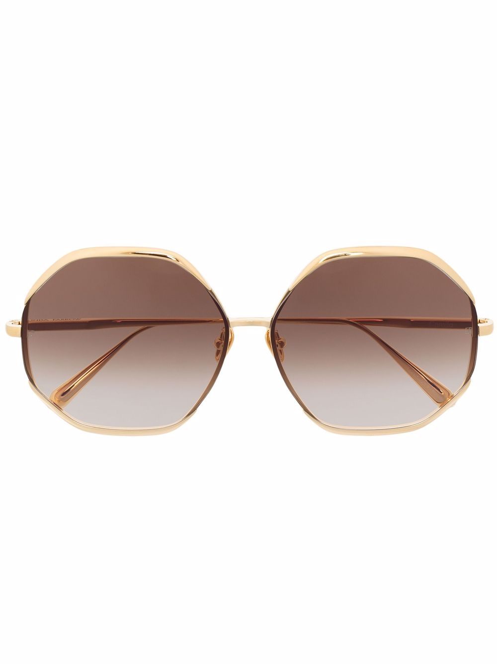 Camila oversize-frame sunglasses - Gold