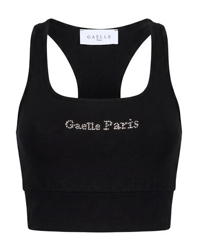 Woman Top Black Size M Cotton, Elastane