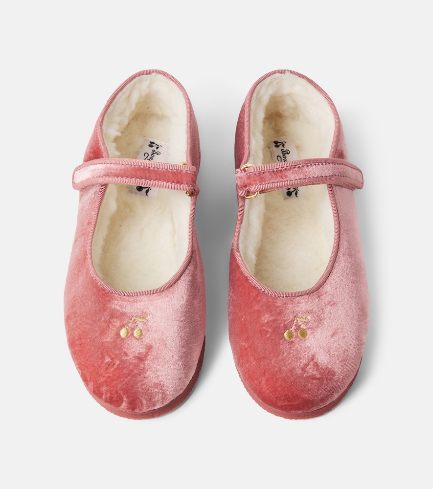 Ellaro velvet Mary Jane flats