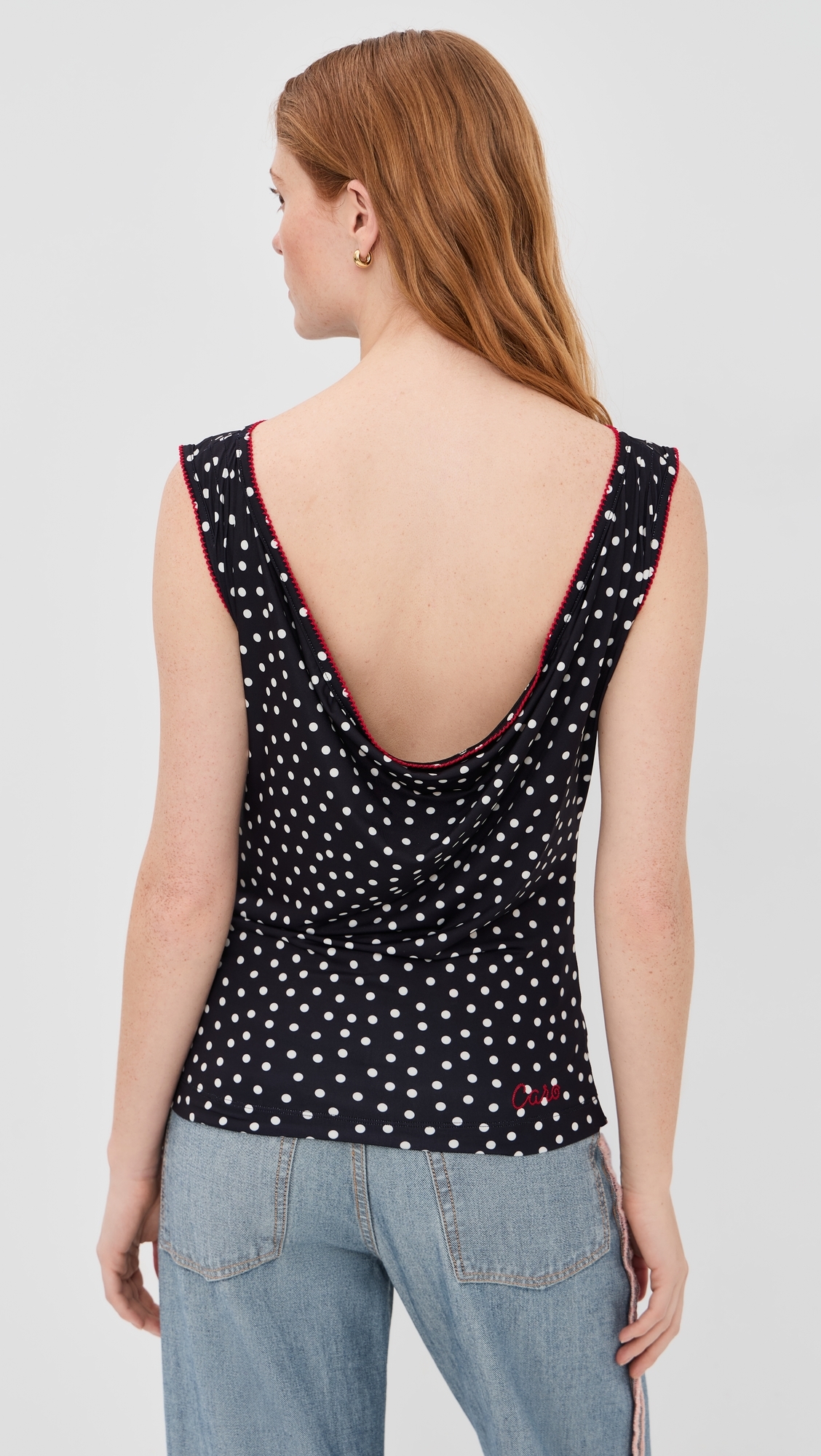 Alexa Top Red Velvet Bow