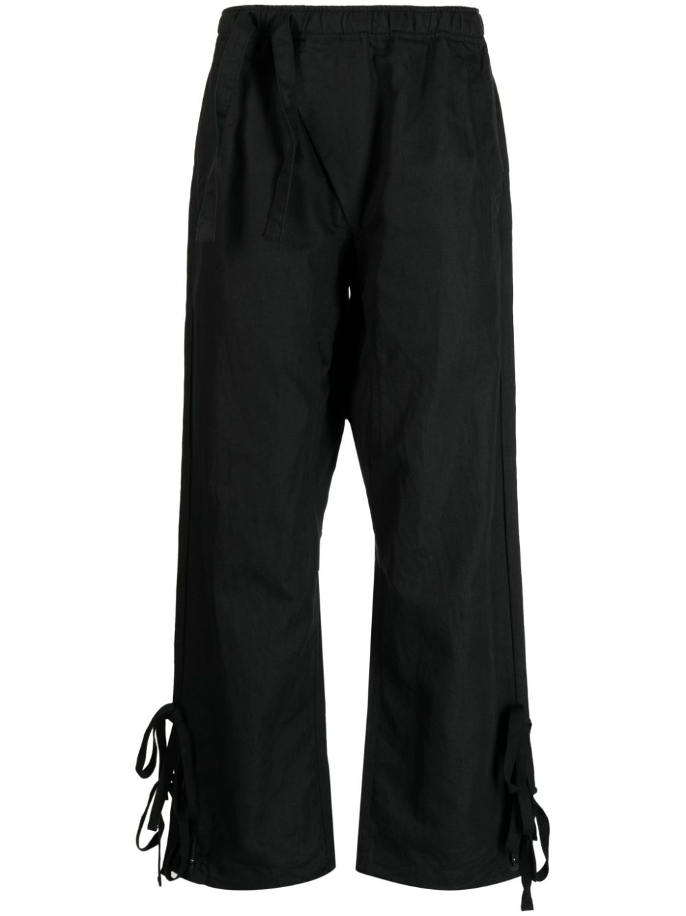 Shinobi organic-cotton blend track pants - Black