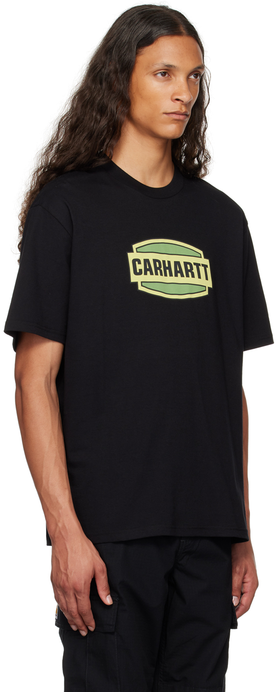 Carhartt Work In Progress Black Press Script T-Shirt