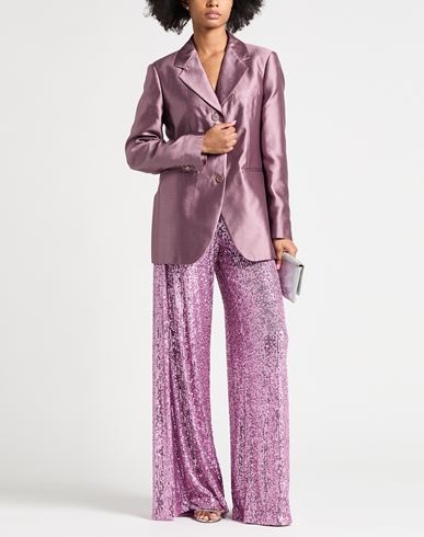 Woman Blazer Mauve Size 10 Silk, Cotton