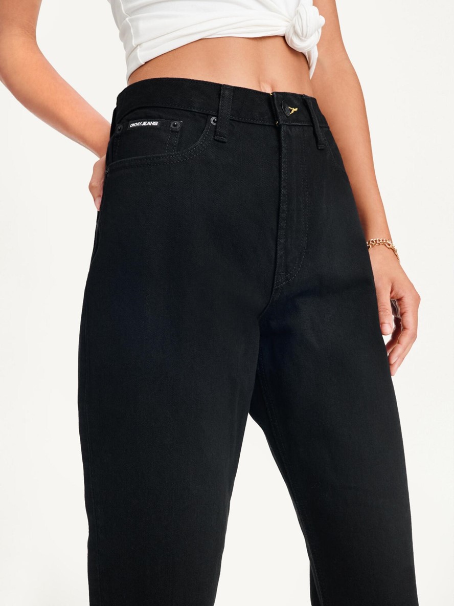 Broome mid-rise straight-leg jeans - Black