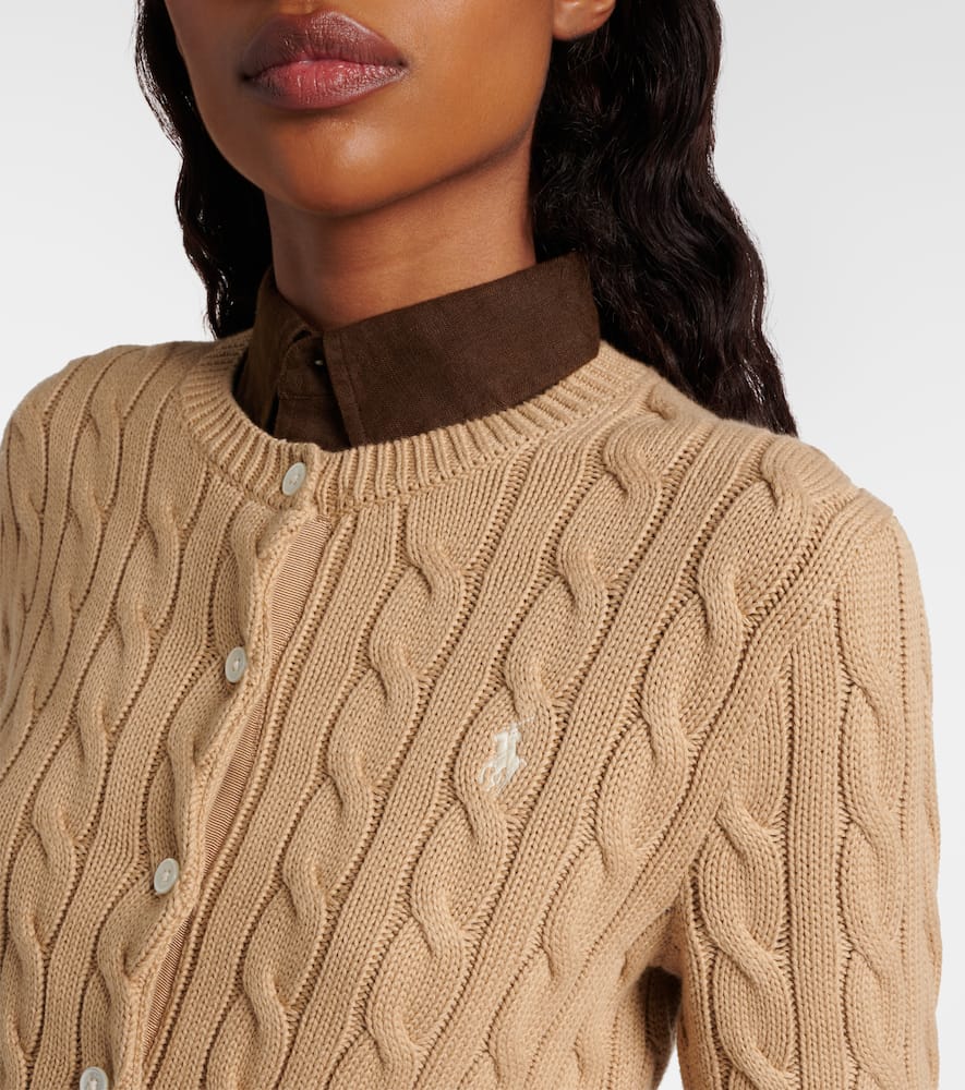 Cable-knit cotton cardigan
