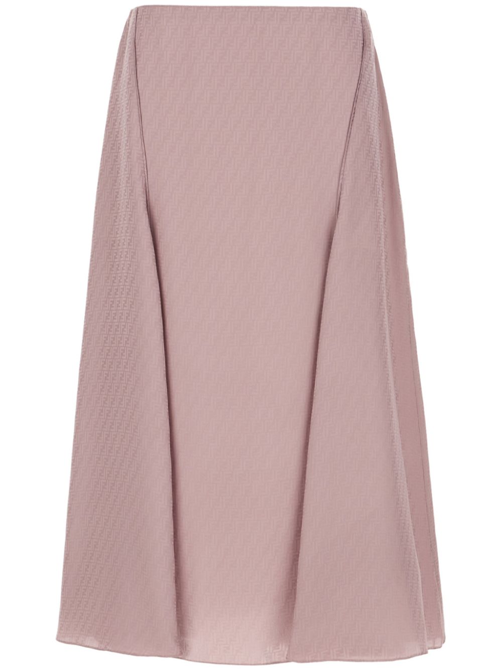 Monogram-pattern skirt - Pink