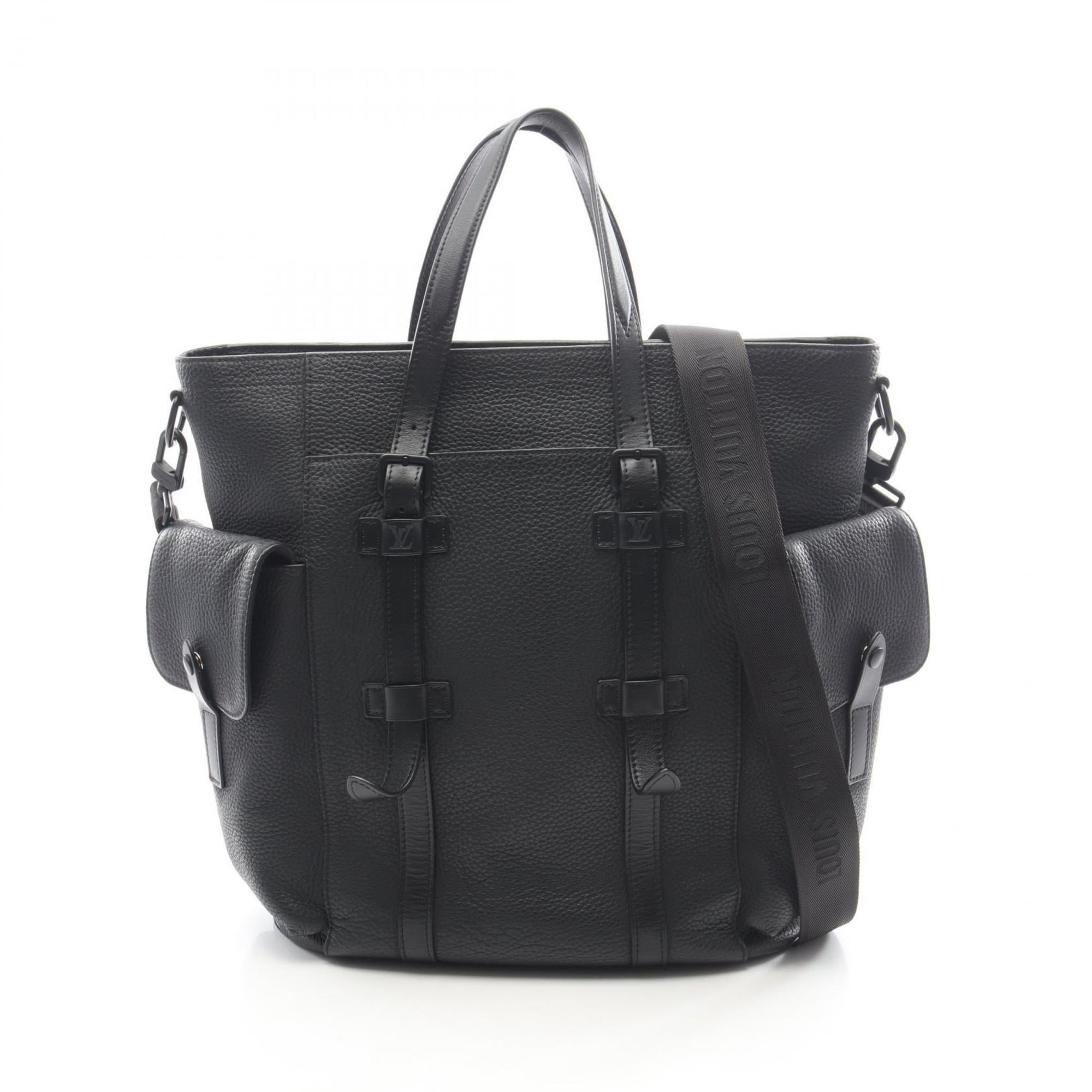 Louis Vuitton Black Leather Tote Bag Pre-Owned