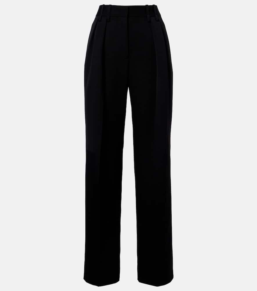 Wool wide-leg pants