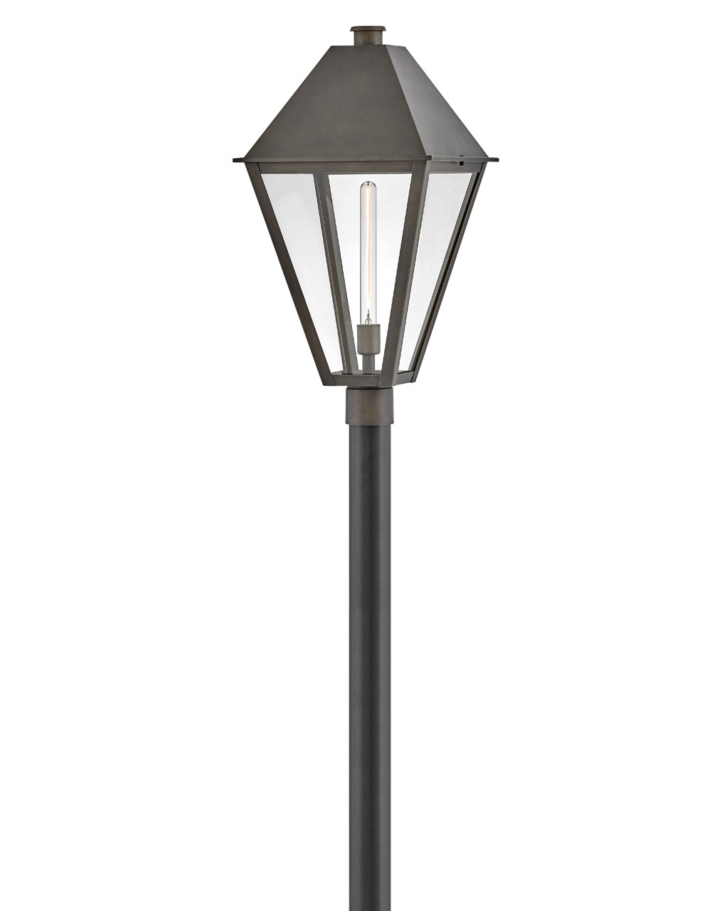 Blackened Brass LED Post Mount from the Endsley Collection