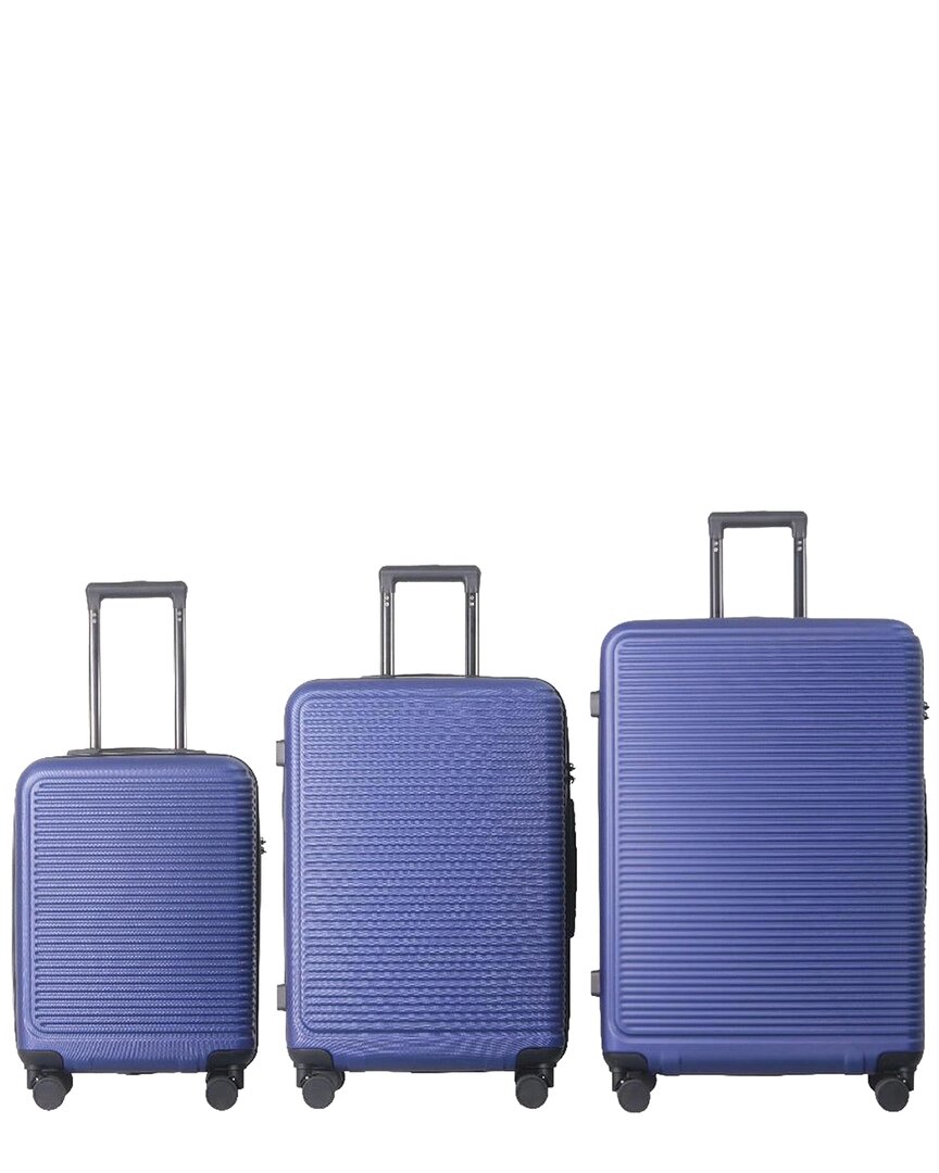 3Pc Hardshell Lightweight Luggage Set With Spinner Wheels & Tsa Lock