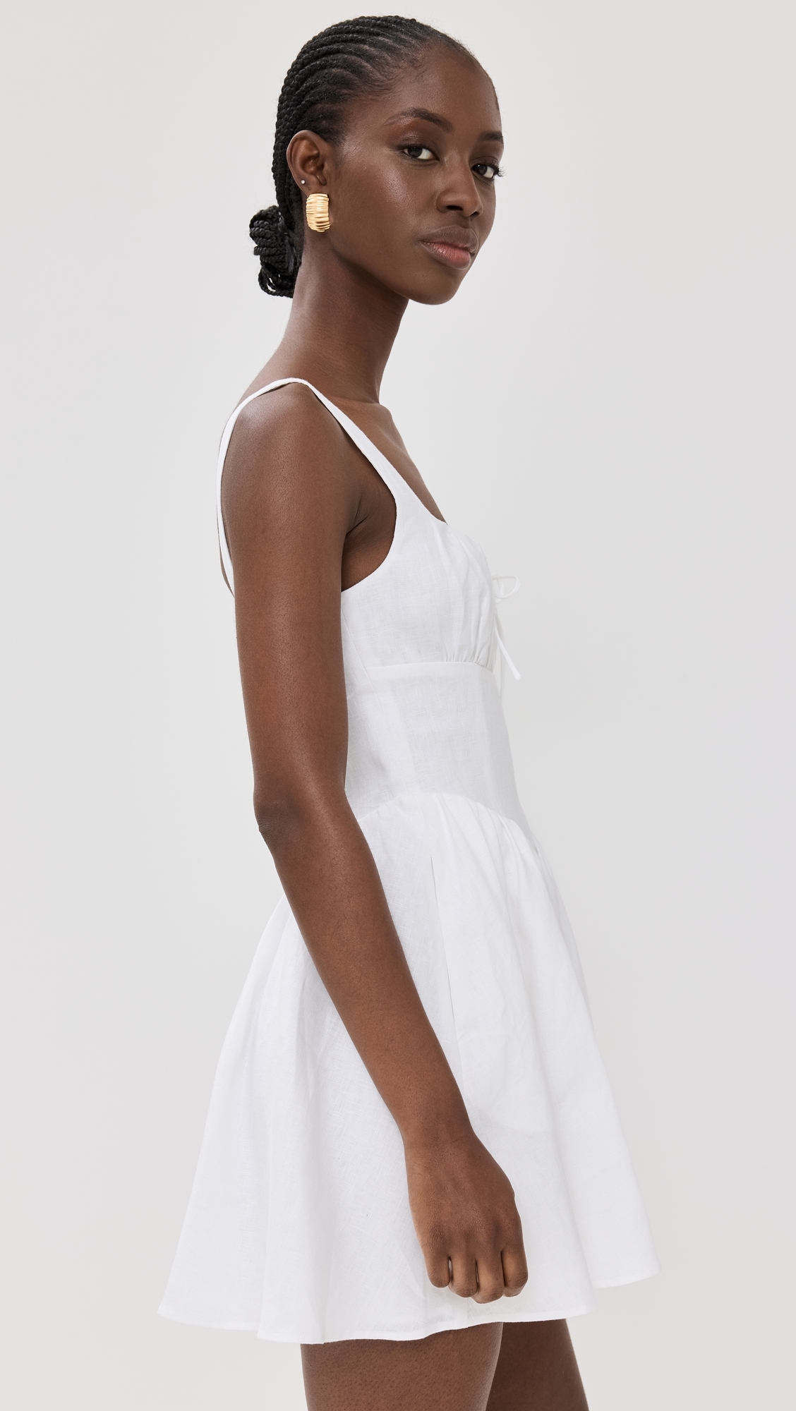 Daria Linen Dress White