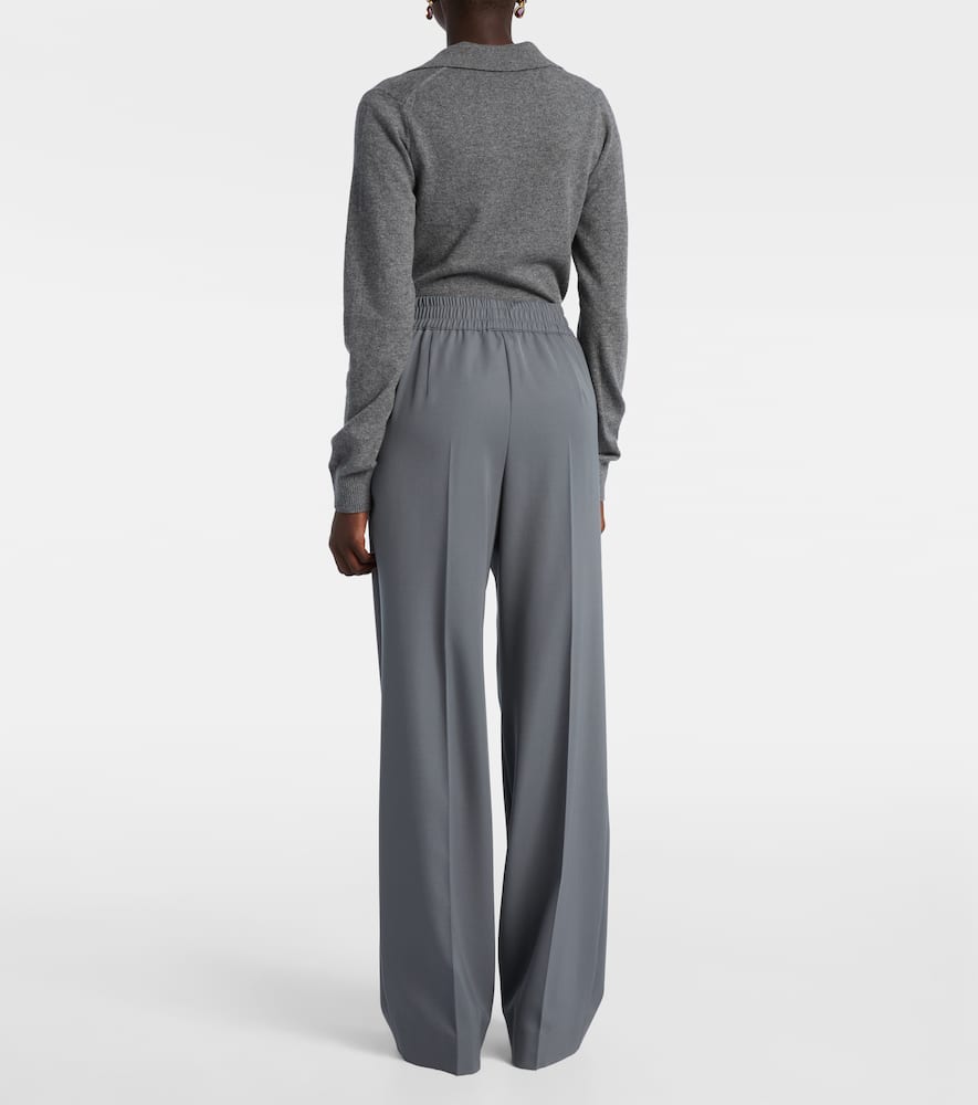 Virgin wool gabardine straight pants