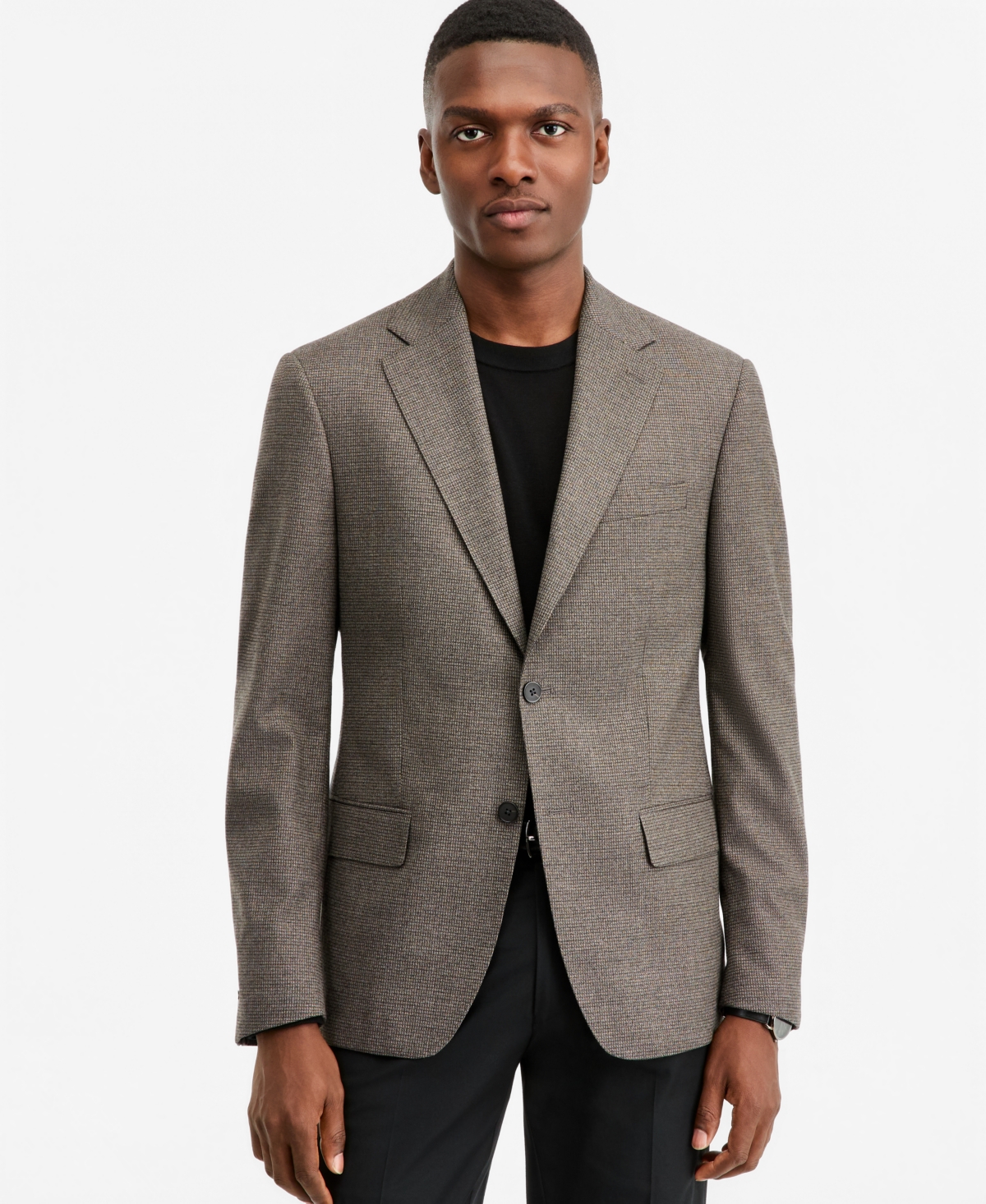 Men's Slim-Fit Textured Sport Coat - Tan Brown