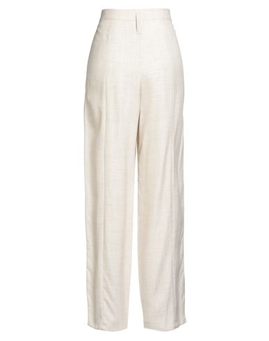 Woman Pants Beige Size 8 Viscose, Linen