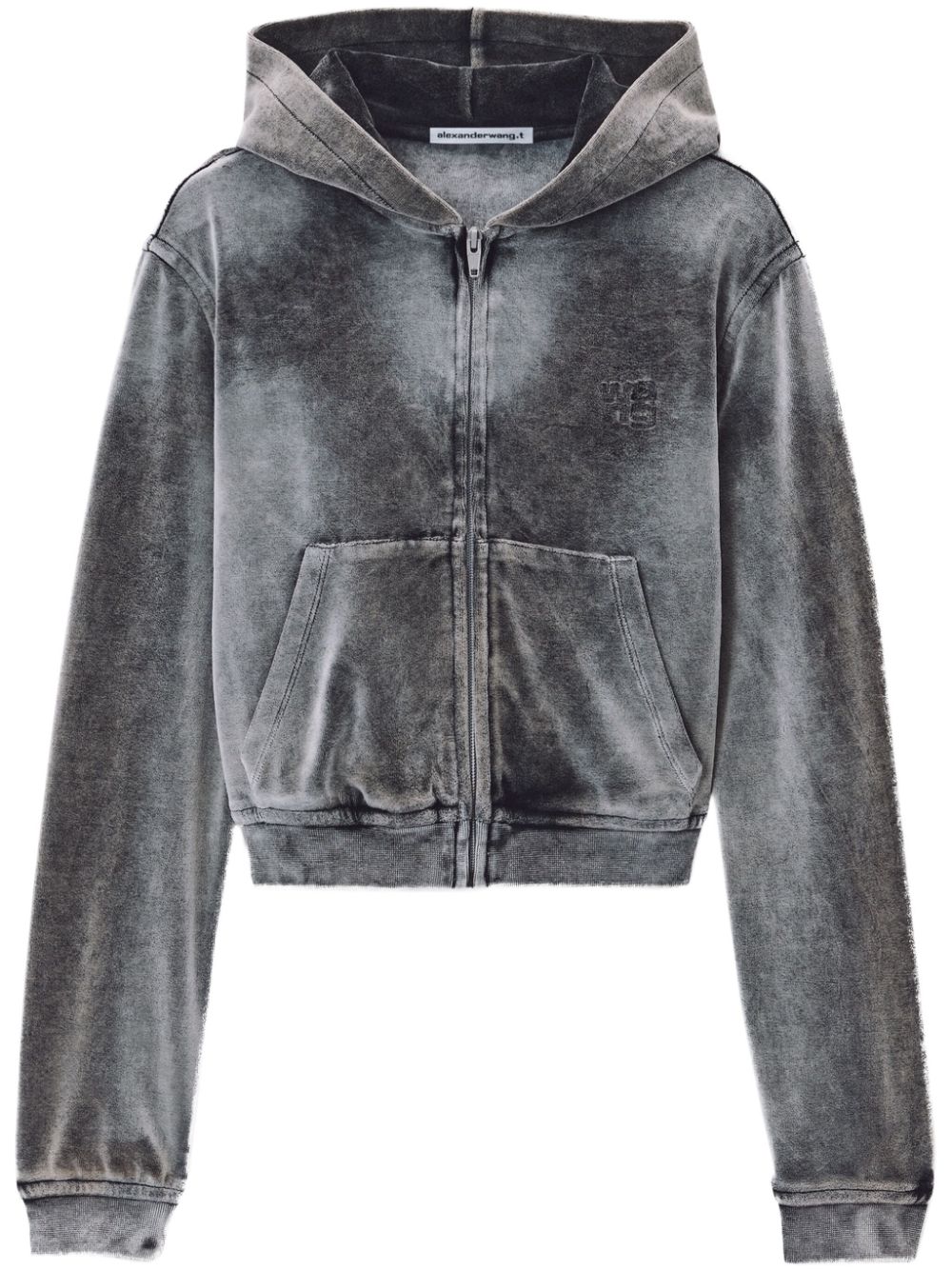 Velvet hoodie - Grey