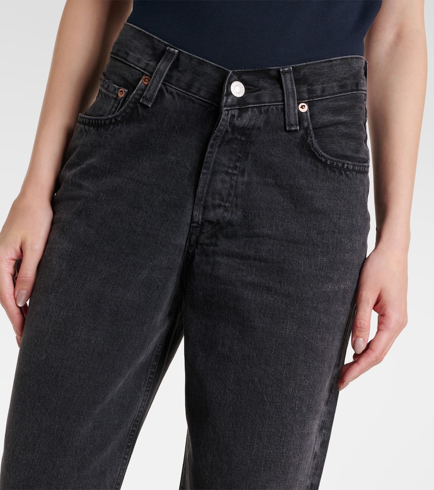 V-Waist Baggy high-rise wide-leg jeans