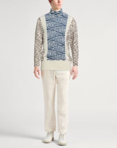 Daniele Fiesoli Man Turtleneck Cream Size XXL Merino Wool, Polyamide, Recycled nylon