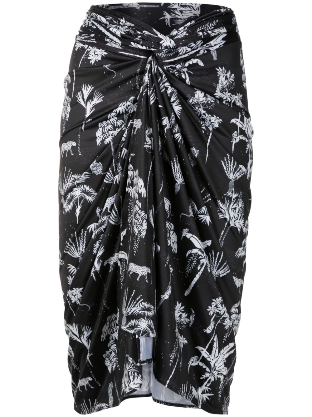Orixá pareo midi skirt - Black