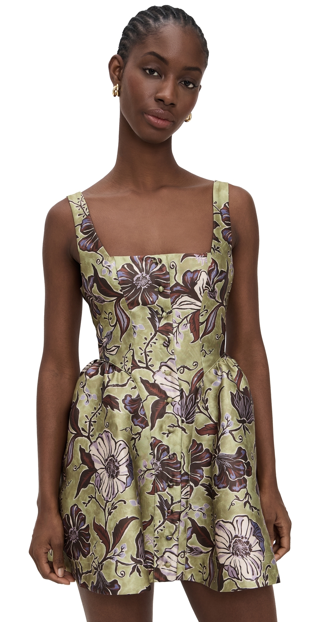 Citron Flounce Mini Dress Multi