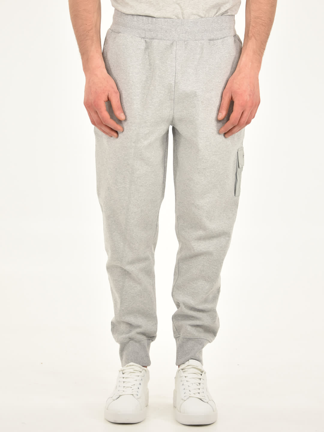 Embroidered-logo track pants - Grey