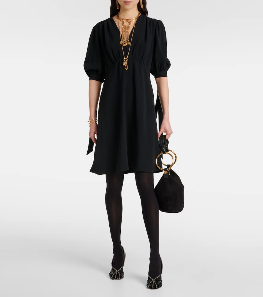 Chloé Balloon-sleeve crêpe minidress