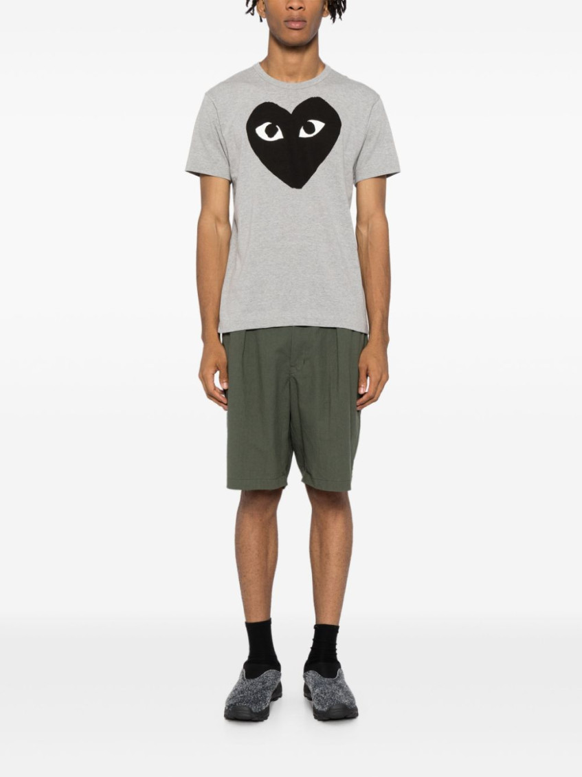 Grey Heart Print T-shirt